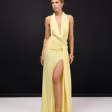 Blaze Pastel Sarı Maxi Elbise