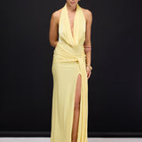 Blaze Pastel Sarı Maxi Elbise