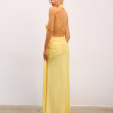 Blaze Pastel Sarı Maxi Elbise