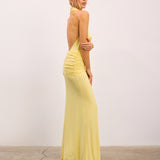 Blaze Pastel Sarı Maxi Elbise