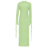 Nellie Lime Elbise