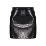 Bonnie Shiny Vegan Leather Mini Skirt