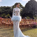 Delphine Frost Blue Dantel Maxi Elbise