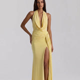 Blaze Pastel Sarı Maxi Elbise