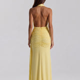 Blaze Pastel Sarı Maxi Elbise