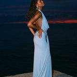 Blaze Gök Mavisi Maxi Elbise