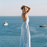 Blaze Gök Mavisi Maxi Elbise