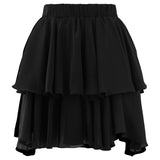 Swirl Flounce Mini Skirt