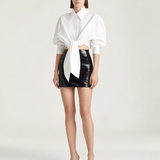 Frankie Oversize Önden Bağcıklı Poplin Gömlek