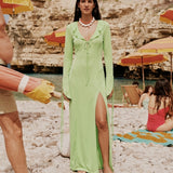 Nellie Lime Elbise
